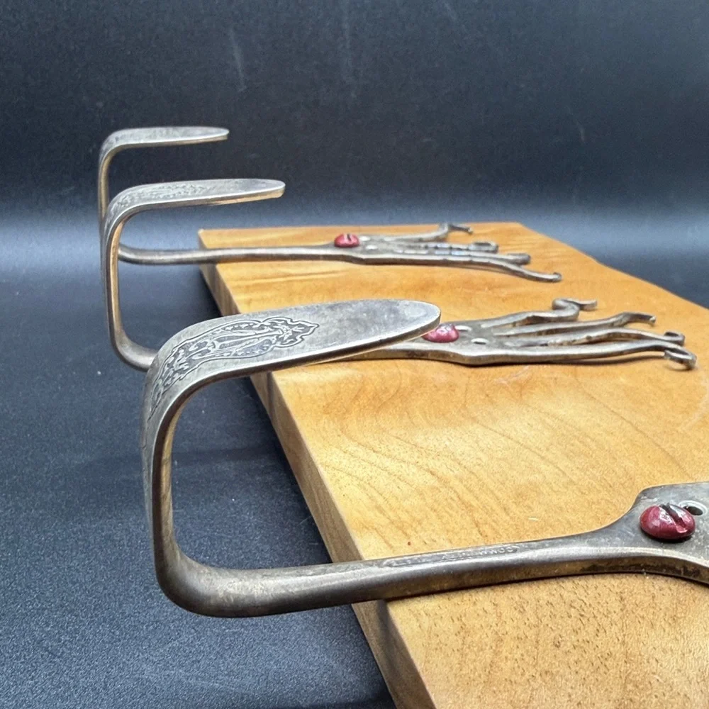 2013 Graham Schodda Spaghetti Heads Handcrafted Upcycled Fork Figure Wall Hook